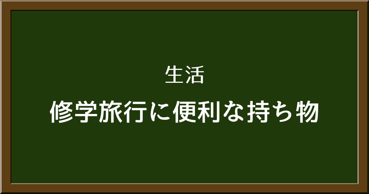 修学旅行に持っていけばよかったものリスト！男子・女子別おすすめグッズも紹介♪