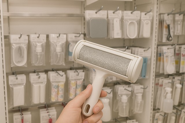 見つけた！ダイソーの回転式ホコリ取りの売り場はここだ！