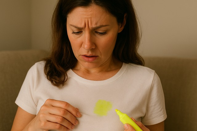 蛍光ペンがついた服を救う！簡単な染み抜きテクニック